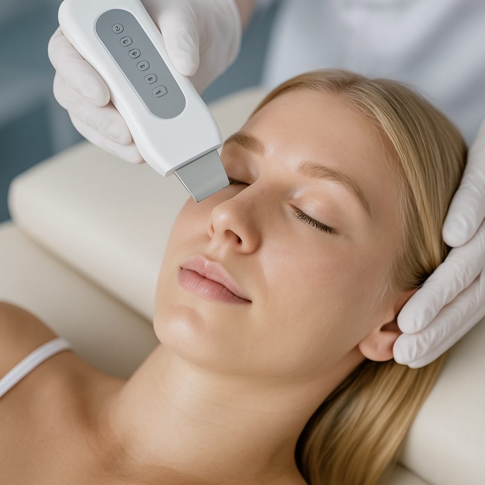 Higiene facial con Espatula ultrasonica Higiene facial con Espatula ultrasonica